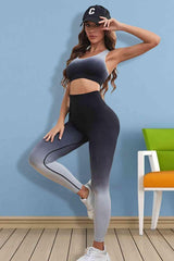 Gradient Sports Tank and Leggings Set - Trendsi