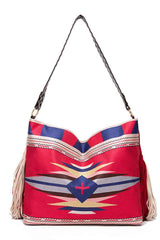 Geometric Canvas Tote Bag - Trendsi - Flyclothing LLC