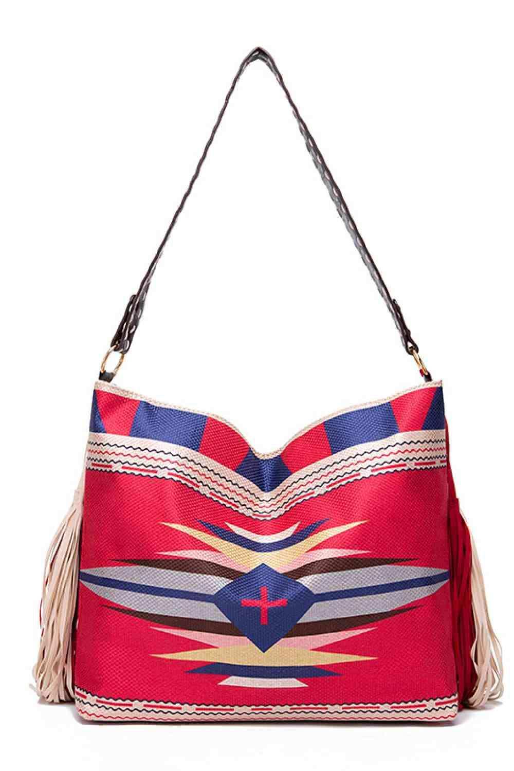 Geometric Canvas Tote Bag - Trendsi - Flyclothing LLC