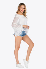 Swiss Dot Off-Shoulder Blouse - Trendsi - Flyclothing LLC