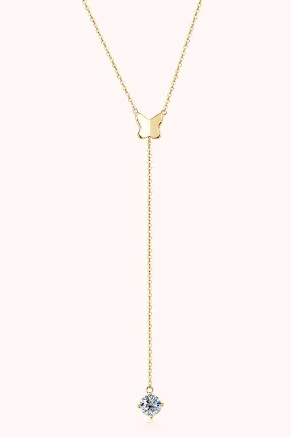 1 Carat Moissanite 925 Sterling Silver Necklace - Trendsi