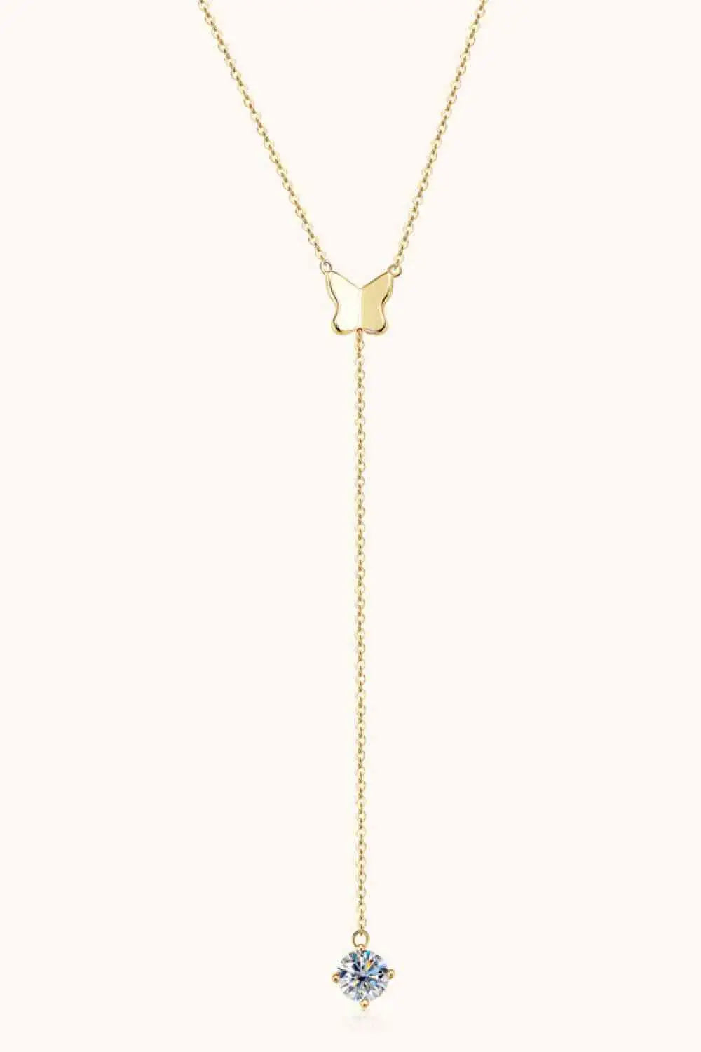 1 Carat Moissanite 925 Sterling Silver Necklace - Trendsi - Flyclothing LLC