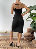 Leopard Color Block Cutout Sleeveless Knee-Length Dress - Trendsi