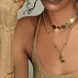 Copper Natural Crystal Pendant Necklace - Trendsi - Flyclothing LLC