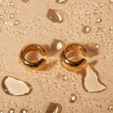 Stainless Steel Letter C Shape Clip On Earrings - Trendsi - Flyclothing LLC