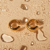 Stainless Steel Letter C Shape Clip On Earrings - Trendsi