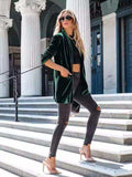 Button Up Long Sleeve Blazer with Pocket - Trendsi - Flyclothing LLC