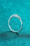 Moissanite Rhodium-Plated Ring - Trendsi - Flyclothing LLC