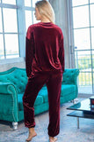 Long Sleeve Top and Pants Lounge Set - Trendsi - Flyclothing LLC