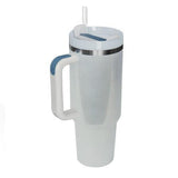 Stainless Steel Tumbler with Handle and Straw - Trendsi