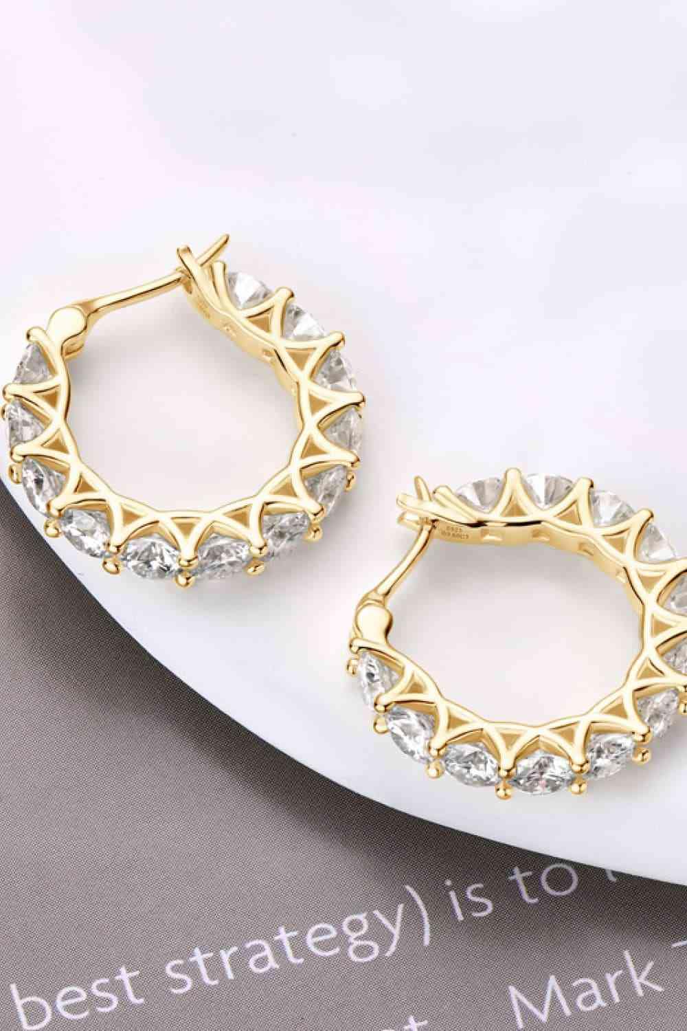 7.2 Carat Moissanite 925 Sterling Silver Earrings - Trendsi