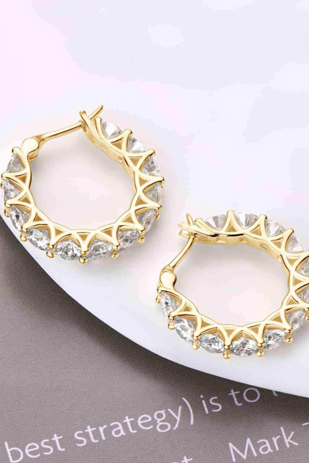 7.2 Carat Moissanite 925 Sterling Silver Earrings - Trendsi - Flyclothing LLC