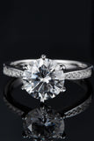 3 Carat Moissanite Side Stone Ring - Trendsi