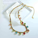 Crystal Copper Chain Necklace - Trendsi - Flyclothing LLC