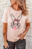 Rabbit Graphic Easter Tee Shirt - Trendsi