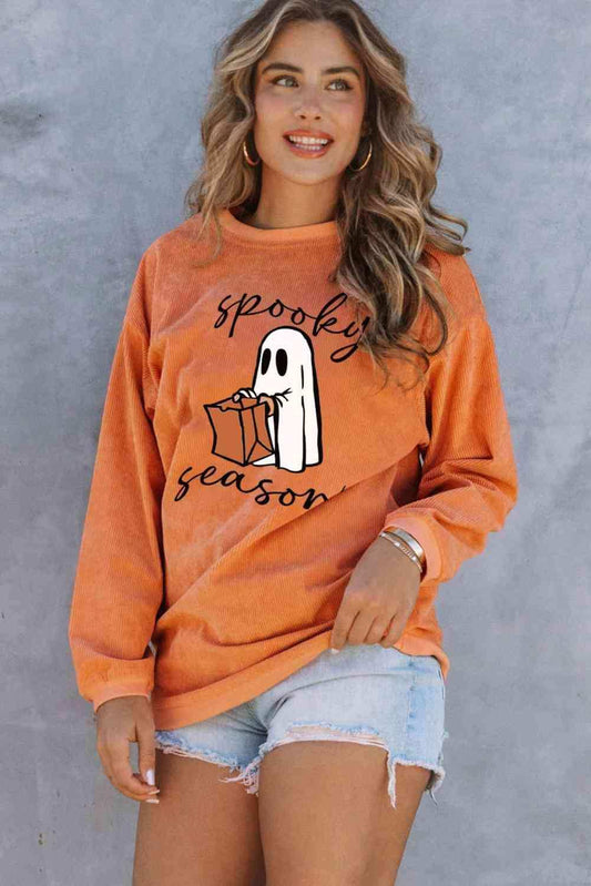 SPOOKY SEASON Graphic Sweatshirt - Trendsi - Flyclothing LLC