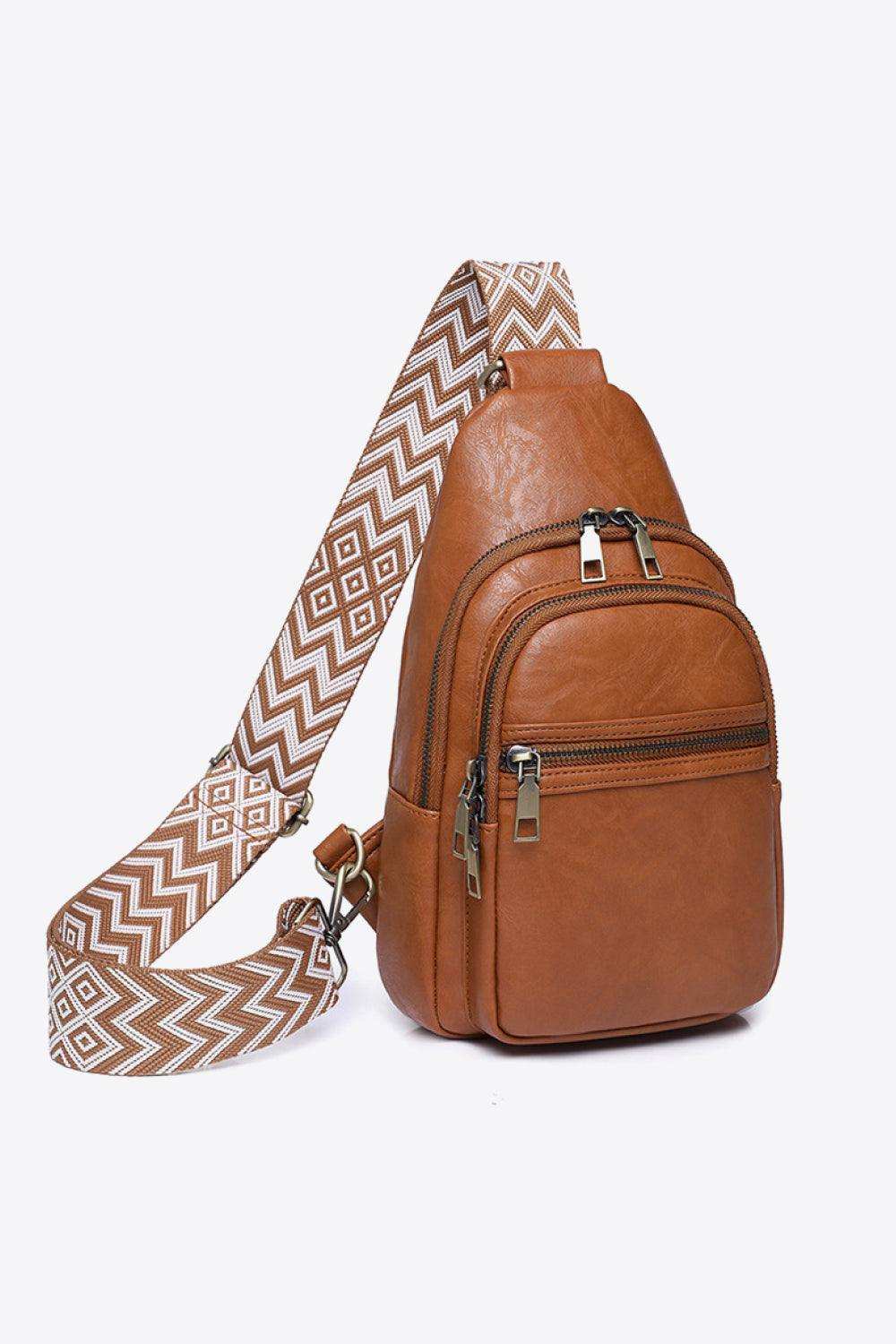 It's Your Time PU Leather Sling Bag - Trendsi - Flyclothing LLC