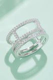 Moissanite Cutout Wide Ring - Trendsi - Flyclothing LLC