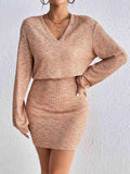 Lace Detail V-Neck Mini Dress - Trendsi