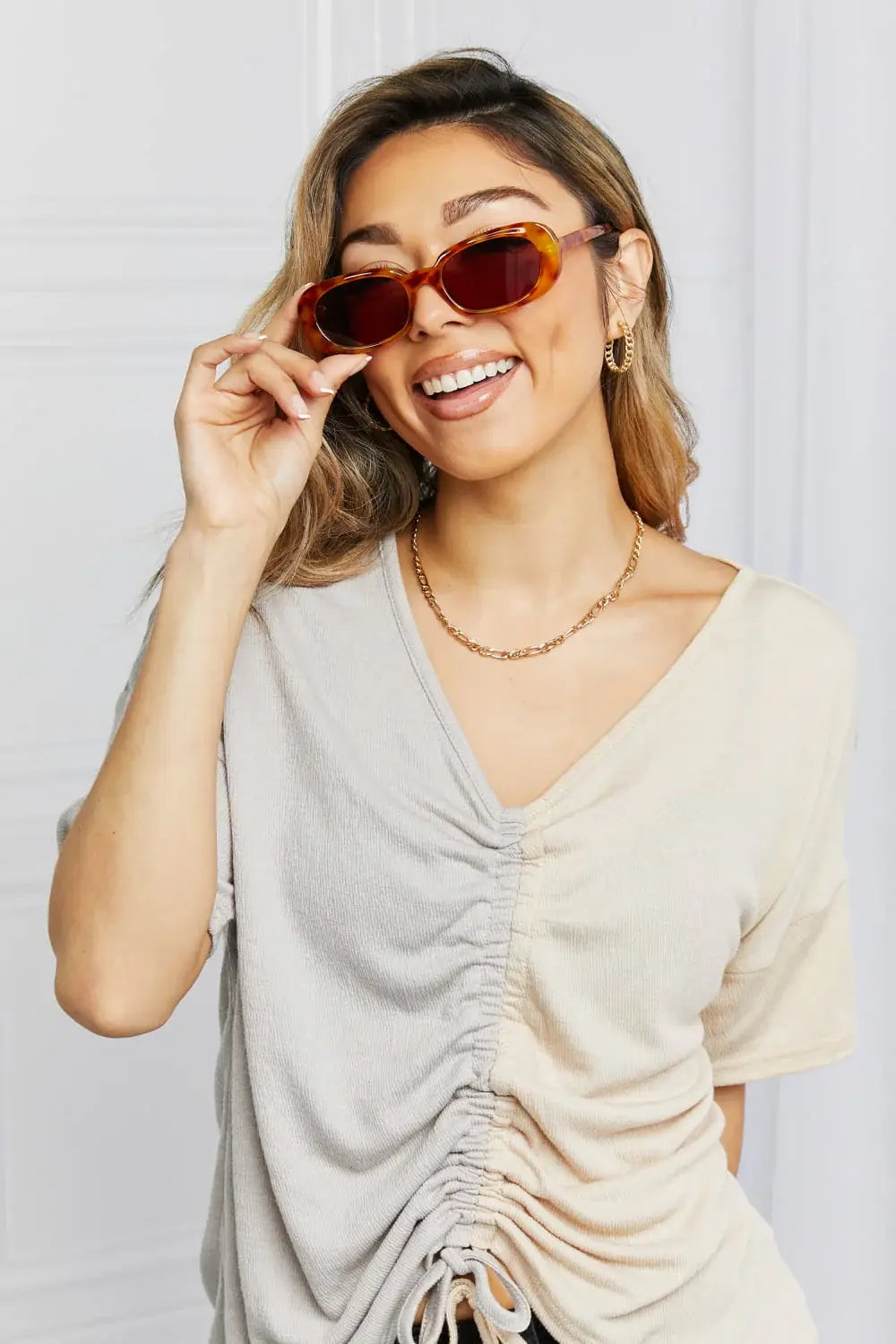 Oval Full Rim Sunglasses - Trendsi - Flyclothing LLC