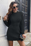 Cable-Knit Openwork Sweater Dress - Trendsi - Flyclothing LLC