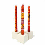 Set of Three Boxed Tall Hand-Painted Candles - Zahabu Design - Nobunto - Nobunto - Flyclothing LLC