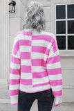 Color Block Dropped Shoulder Sweater - Trendsi - Flyclothing LLC