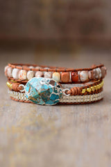Handmade Natural Stone Copper Bracelet - Trendsi