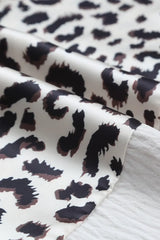 Leopard Color Block V-Neck Blouse - Trendsi - Flyclothing LLC