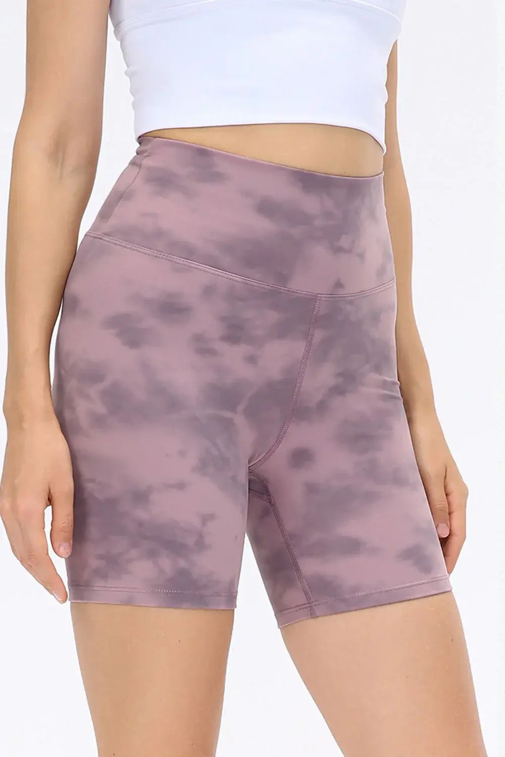 Wide Waistband Sports Shorts - Trendsi - Flyclothing LLC