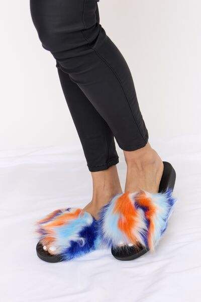 Forever Link Plush Open-Toe Sandals - Trendsi - Flyclothing LLC
