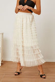 Ruched High Waist Tiered Skirt - Trendsi