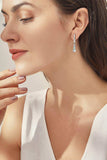 1.8 Carat Moissanite 925 Sterling Silver Drop Earrings - Trendsi - Flyclothing LLC