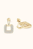 1.68 Carat Moissanite 925 Sterling Silver Drop Earrings - Trendsi - Flyclothing LLC