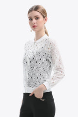 Openwork Zip Up Jacket - Trendsi - Flyclothing LLC