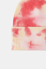 Tie-Dye Cuffed Rib-Knit Beanie Hat - Trendsi - Flyclothing LLC