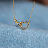 Heart Shape Zircon 18K Gold-Plated Necklace - Trendsi
