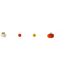 Hand Felted Garland: Pumpkins - Global Groove - Global Groove