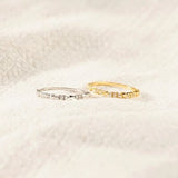 925 Sterling Silver Inlaid Zircon Ring - Trendsi