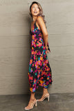 Cutout Spaghetti Strap Tiered Dress - Trendsi