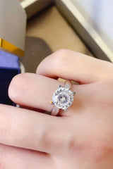 2 Carat Moissanite 925 Sterling Silver Ring - Trendsi - Flyclothing LLC