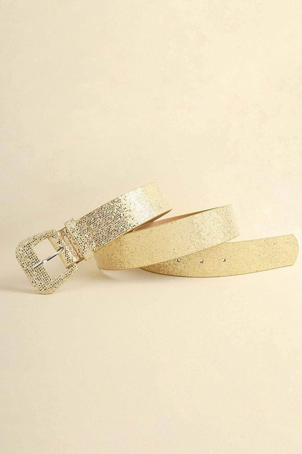 Glitter PU Leather Belt - Trendsi - Flyclothing LLC