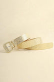 Glitter PU Leather Belt - Trendsi