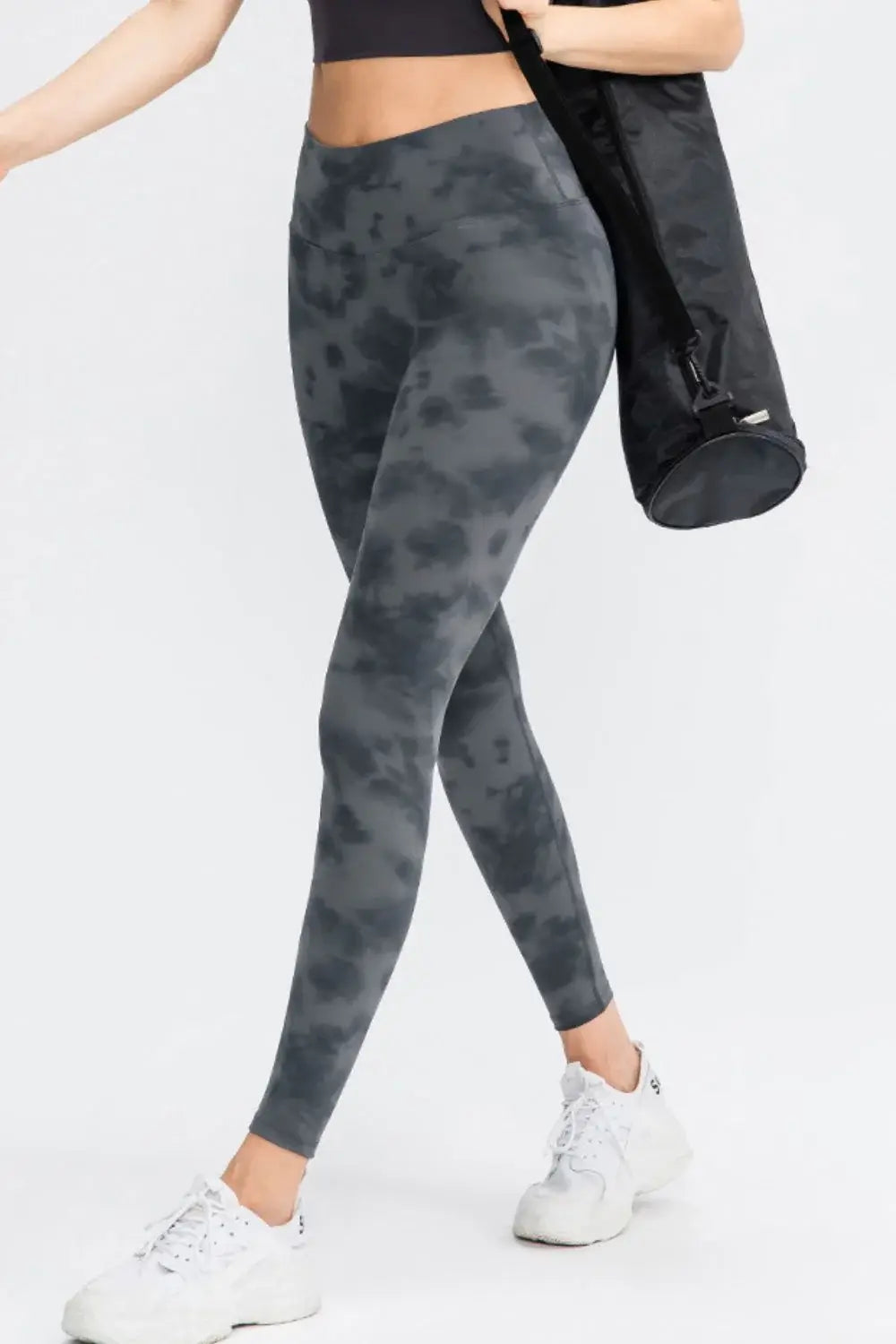 Wide Waistband Slim Fit Long Sports Pants - Trendsi - Flyclothing LLC
