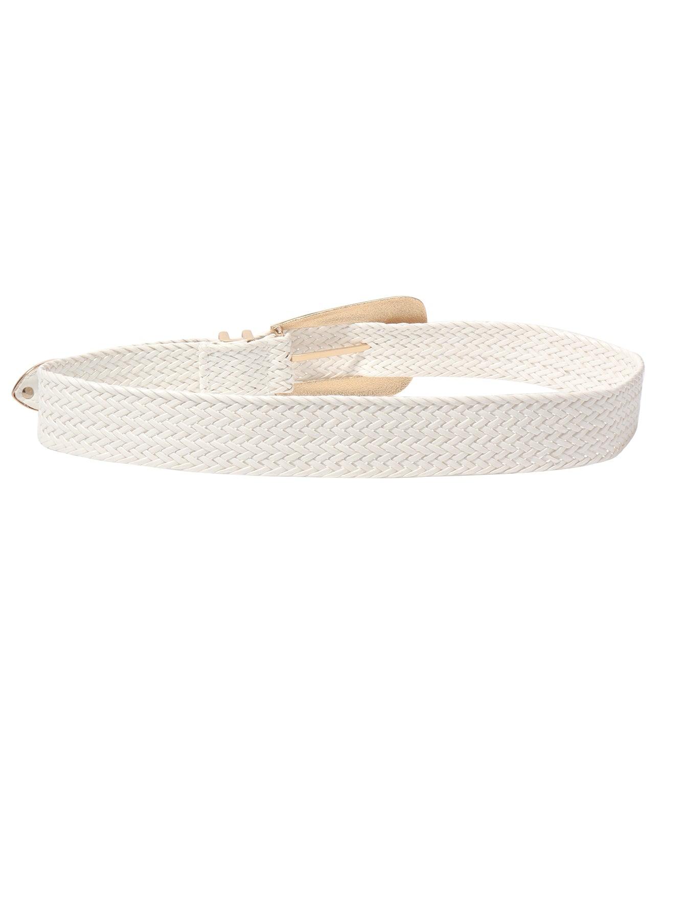 Irregular Buckle Braid Belt - Trendsi