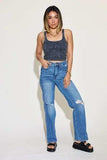 Zenana Ribbed Washed Square Neck Tank - Trendsi - Flyclothing LLC