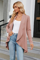 Open Front Long Sleeve Cardigan - Trendsi