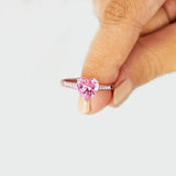 Heart Zircon 925 Sterling Silver Ring - Trendsi