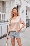 Leopard Print Curved Hem Satin Top - Trendsi