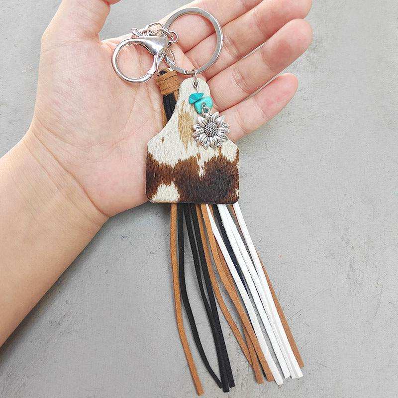 Turquoise Fringe Detail Key Chain - Trendsi - Flyclothing LLC